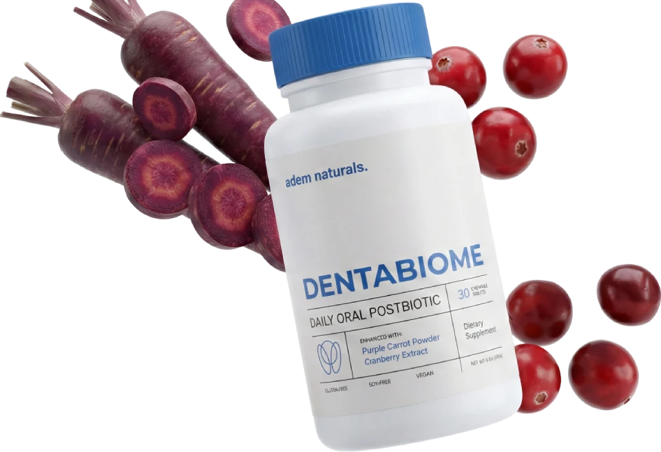 DentaBiome bottles with carrots