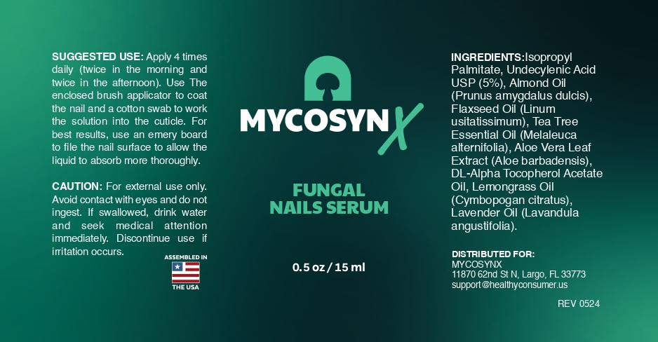 MycosynX ingredient label